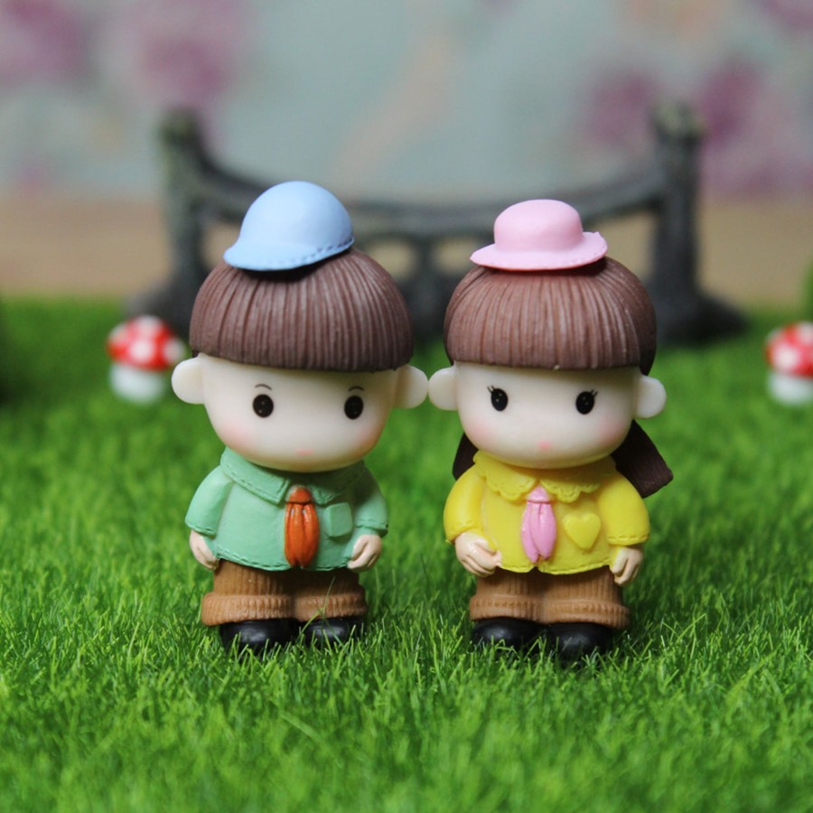 Miniature Fairy Garden Wonderland | Miniature Toys Set Of 2 Kids With Cap(Miniature Fairy Garden Accessoriesfor Diy Tray Garden Plant Decor)