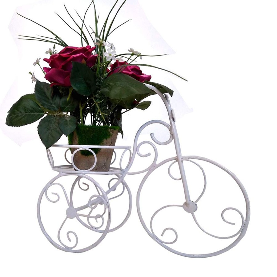 Garden Planters Wonderland | Single Basket Cycle Plant Stand For Home And Garden Decoration