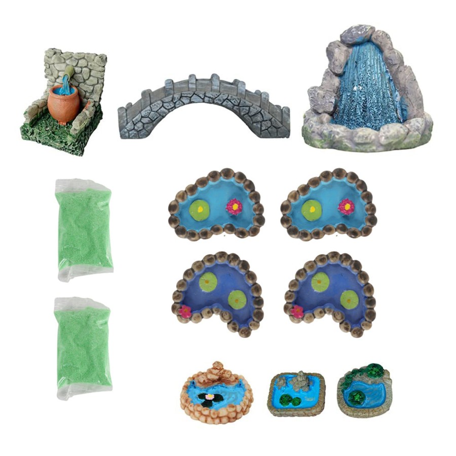 Miniature Fairy Garden Wonderland | Miniature Toys : (Set Of 12) Miniature Combo (Garden Diy Kit)