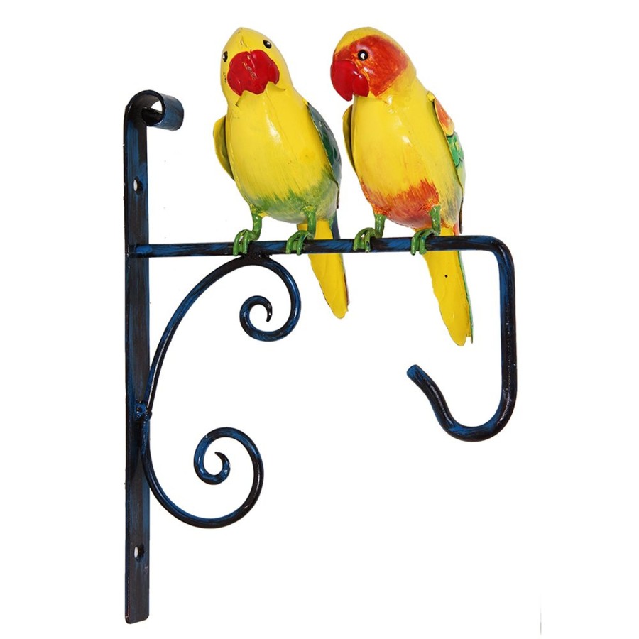 Garden Decor Wonderland Plant Hooks | Two Parrots Wall Plant Hanger For Home Decoration