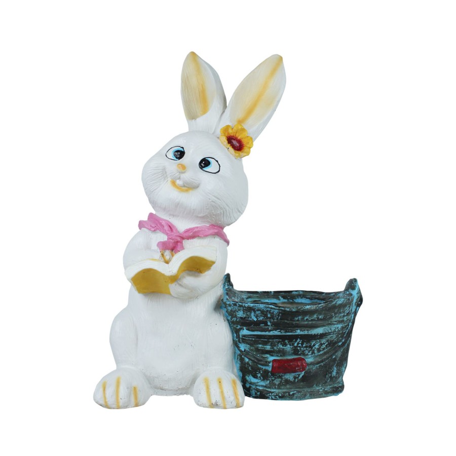 Garden Planters Wonderland | Big Bunny With Book New Planter