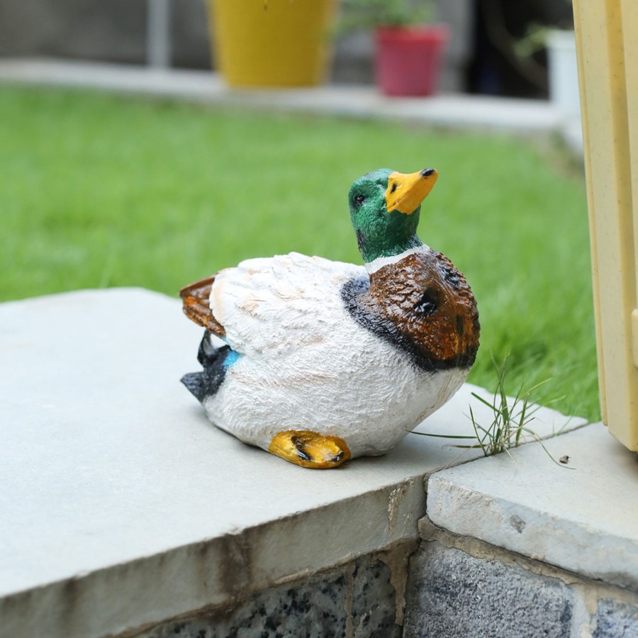 Garden Decor Wonderland Garden Statues | Duck Statue For Home And Garden Decoration (Green)