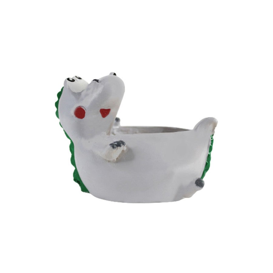 Garden Planters Wonderland | Wonderland Alligator With Bucket (Grey)