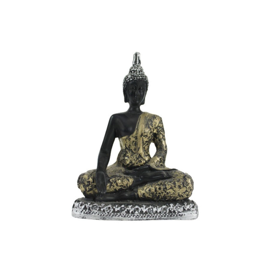 Garden Decor Wonderland Buddha And Monk Statue | Wonderland Buddha Idol Statue Showpiece With (Golden ) For Living Room Home Decor And