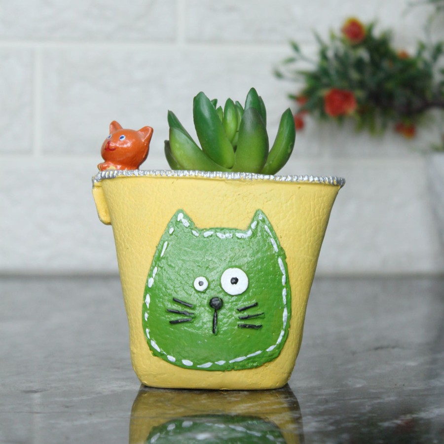 Garden Planters Wonderland | Kitty In Purse Succulent Pot For Home And Balcony Decoration