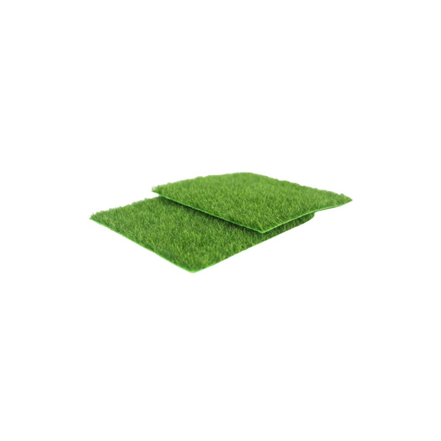 Miniature Fairy Garden Wonderland Garden Arts and Craft | (Set Of 2) Artificial Grass Micro Landscape For Fairy Garden, Miniature Garden, Terrarium