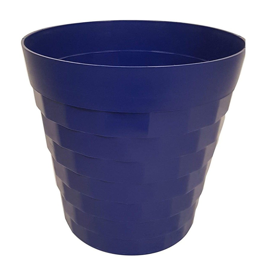 Garden Planters Wonderland | (Set Of 2 ) 12 Inches Brix Pots Outdoor Pots (Set Of 2) (Blue)