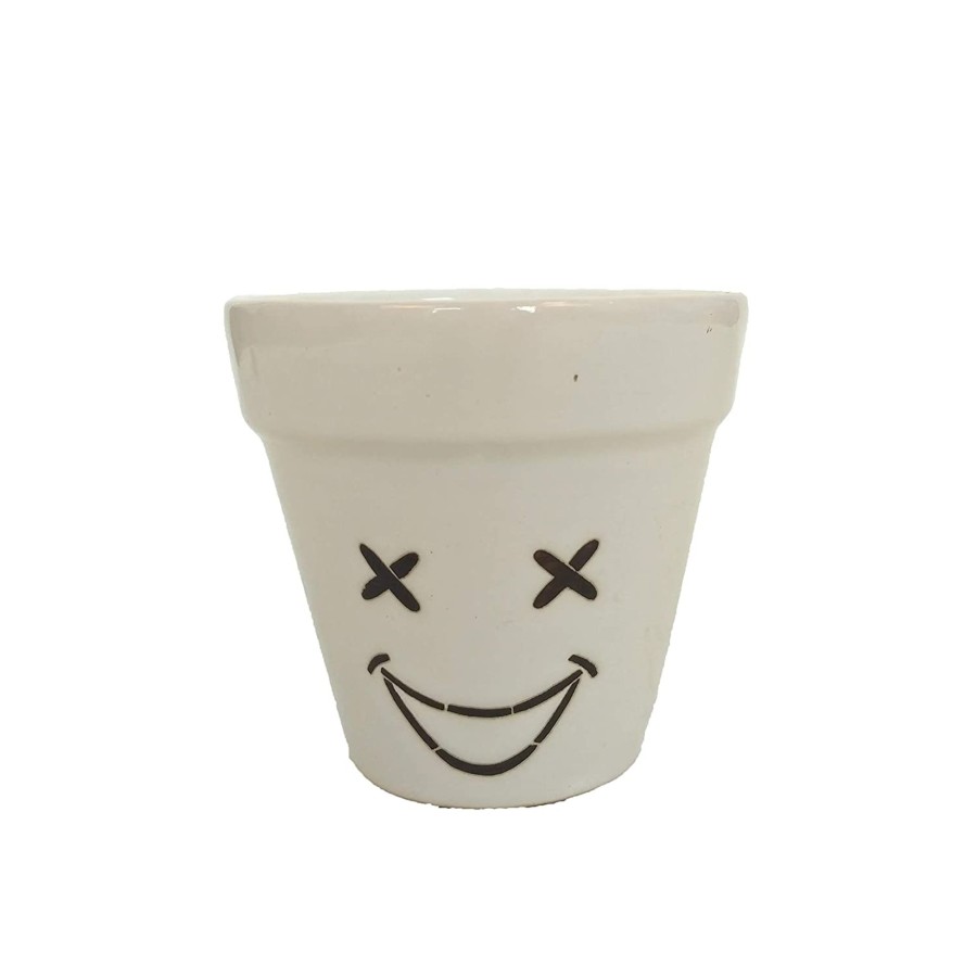 Garden Planters Wonderland | Face Smiley Shape Ceramic Pot For Home Decoration