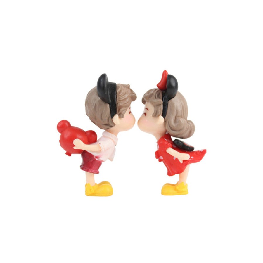 Miniature Fairy Garden Wonderland | Mickey And Minni Couple( Miniature Toys , Cake Toppers , Small Figuine, Valentine Couple)