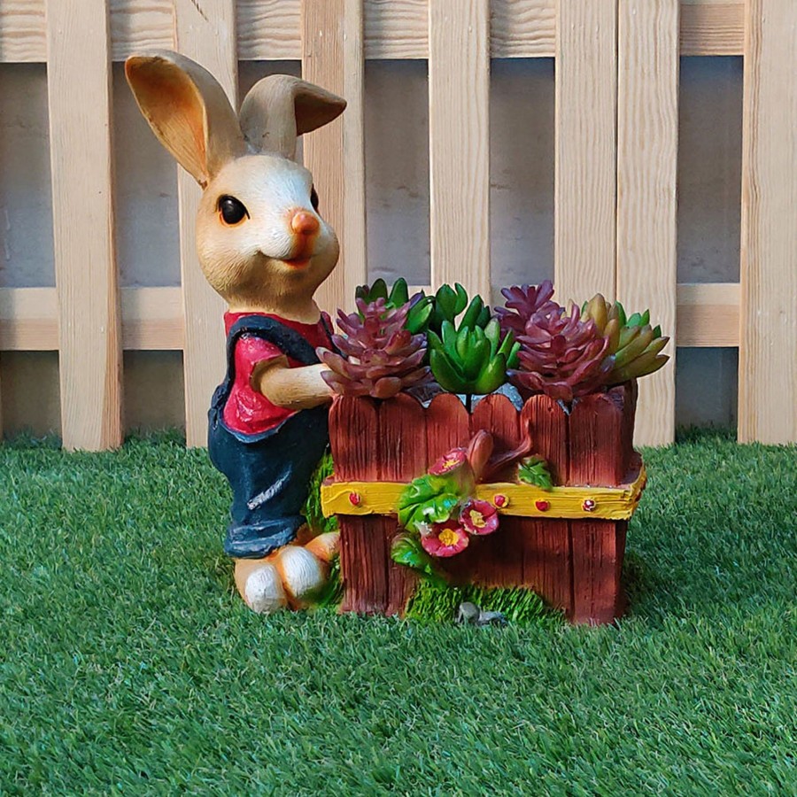 Garden Planters Wonderland | Brown Bunny Succulent Planter For Home And Balcony Decoration