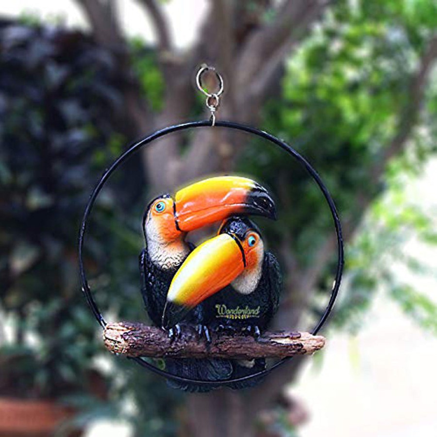 Garden Decor Wonderland Garden Statues | Toucans Statue In Ring For Home And Garden Decoration