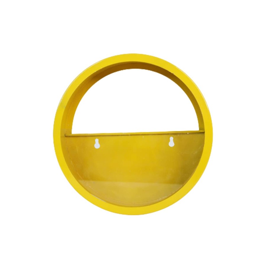 Garden Planters Wonderland | Big Yellow Ring Wall Ring Planter With Glass Front