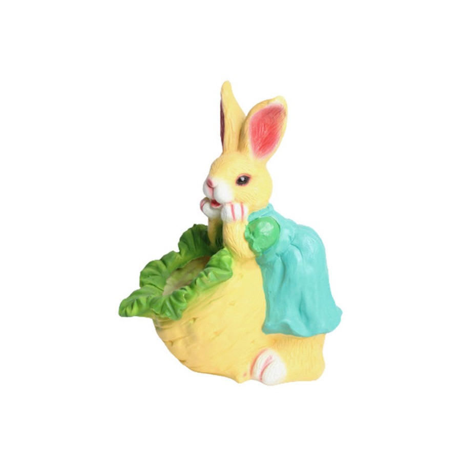 Garden Planters Wonderland | Wonderland Bunny With Carrot Planter (Seagreen)| Garden Planters | Designer Garden Pots