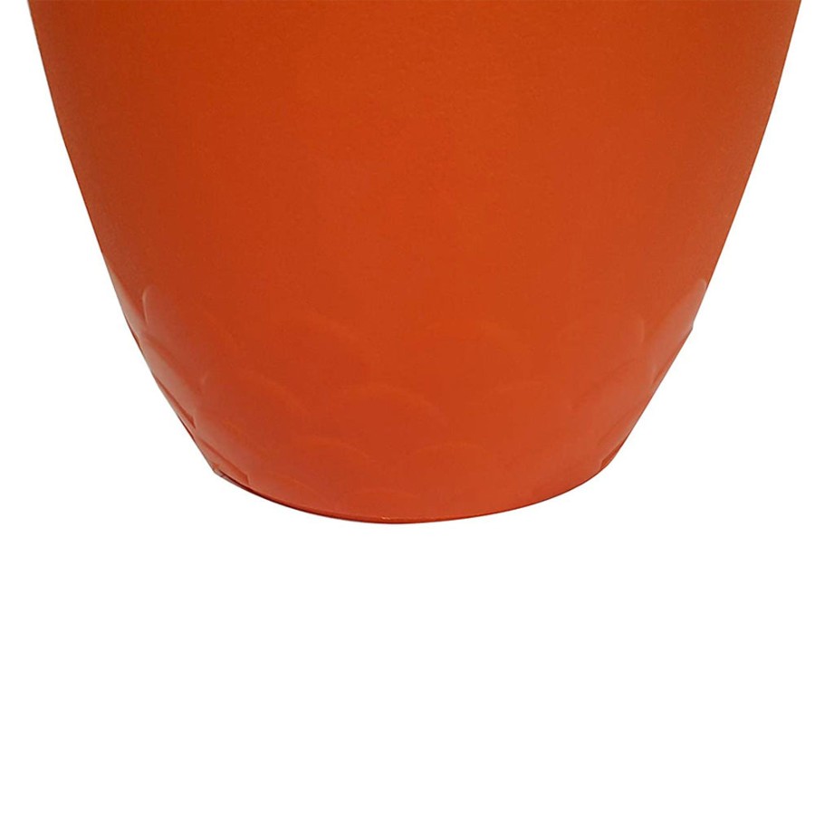 Garden Planters Wonderland | Designer Flora Plastic Pots For Outdoor (Single) (Orange)