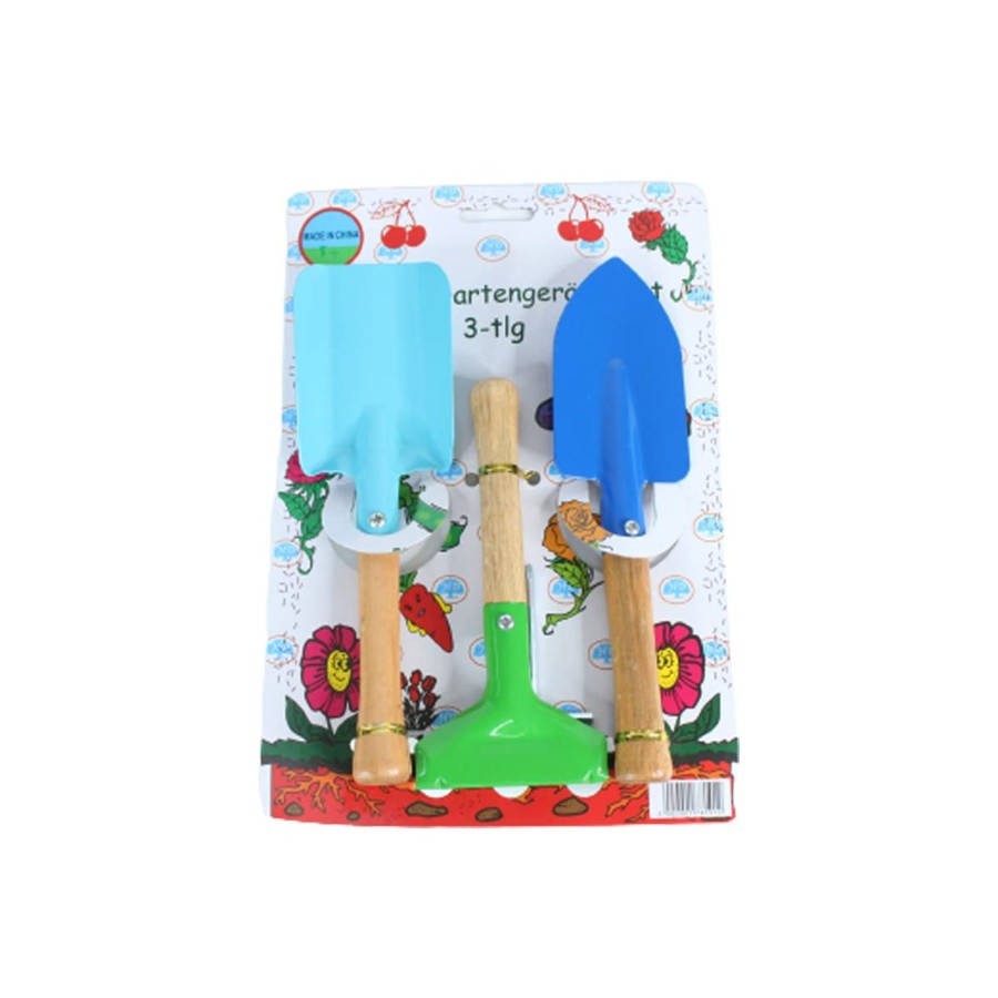 Kids Wonderland Garden Arts and Craft | Set Of 3 Kids Garden Tool Set (Cultivator, Spade And Shovel) With Wooden Handle