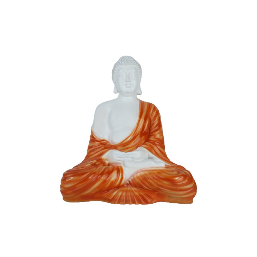 Garden Decor Wonderland Buddha And Monk Statue | Wonderland Orange Budhha