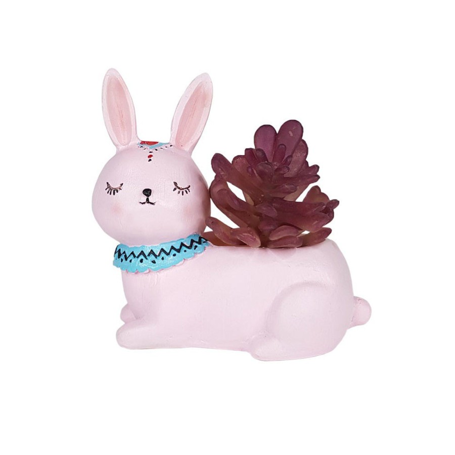 Garden Planters Wonderland | Rabbit Succulent Pot For Home And Balcony Decoration (Pink)