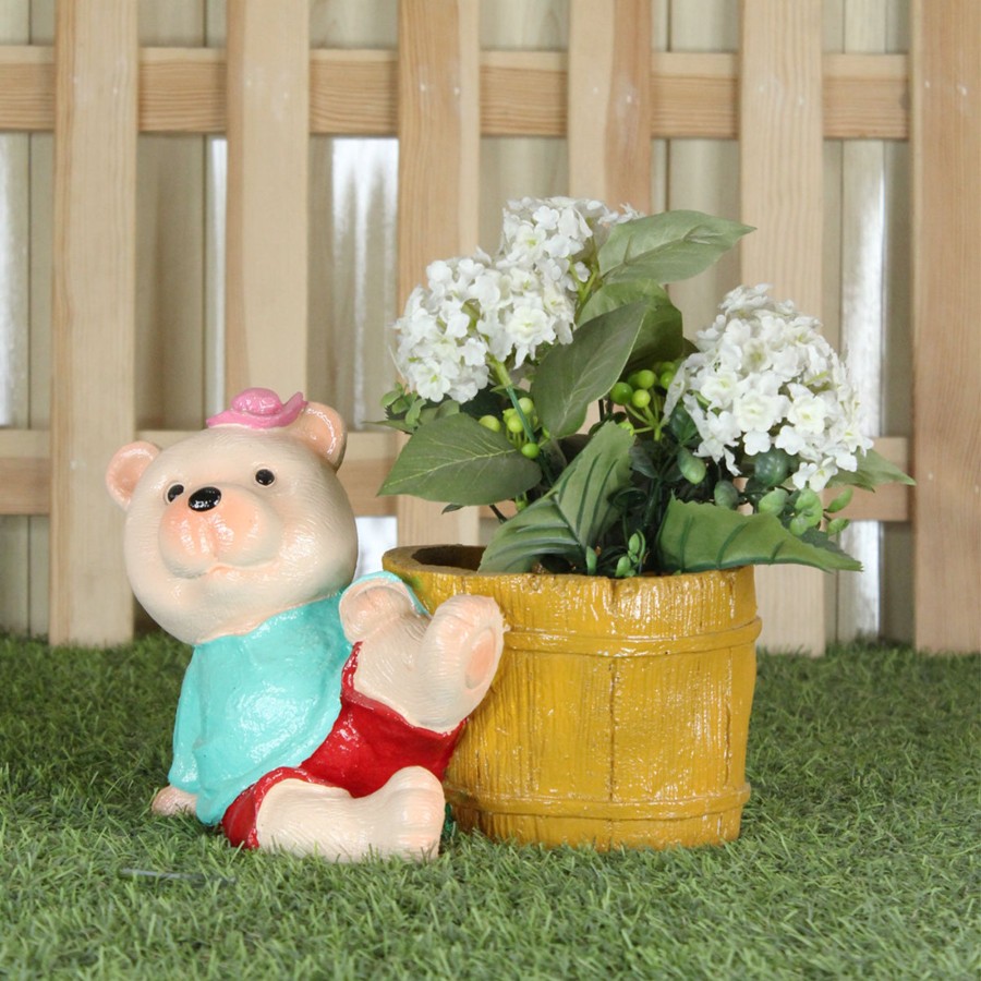 Garden Planters Wonderland | Teddy With Pot For Home Decoration