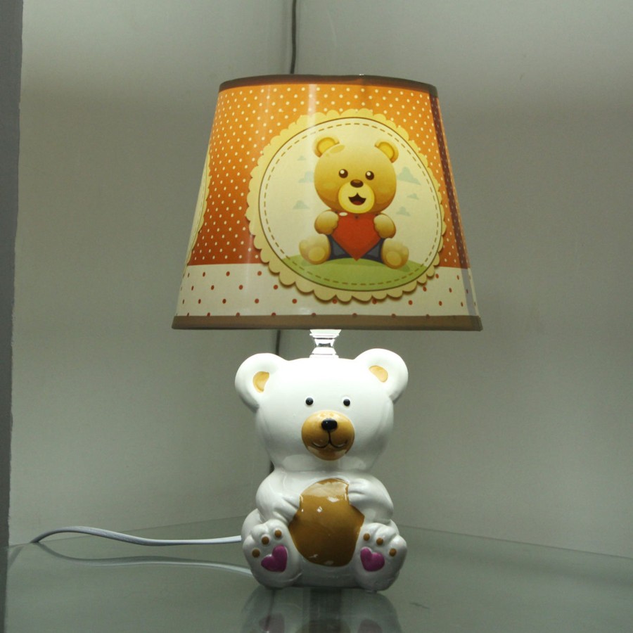 Kids Wonderland | White Bear Table/ Night Lamp ( Kids Room Decor)