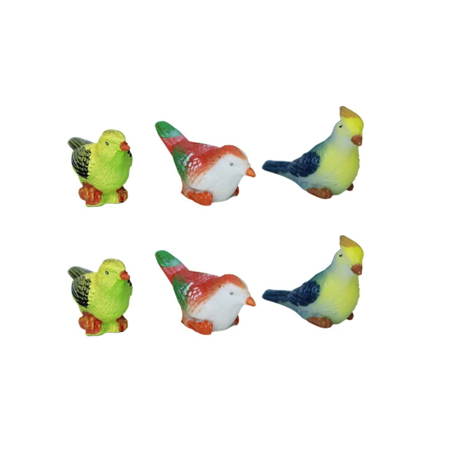 Miniature Fairy Garden Wonderland | Miniature Toys : (Set Of 6) Colourful Bird (New)