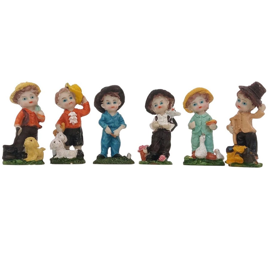 Miniature Fairy Garden Wonderland | Miniature Toys : (Set Of 6) Boys For Fairy Garden Accessories