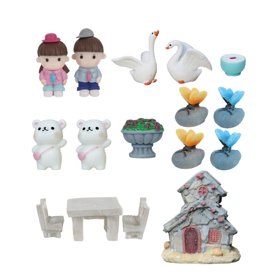 Miniature Fairy Garden Wonderland | Miniature Toys Pack Of 16 Items