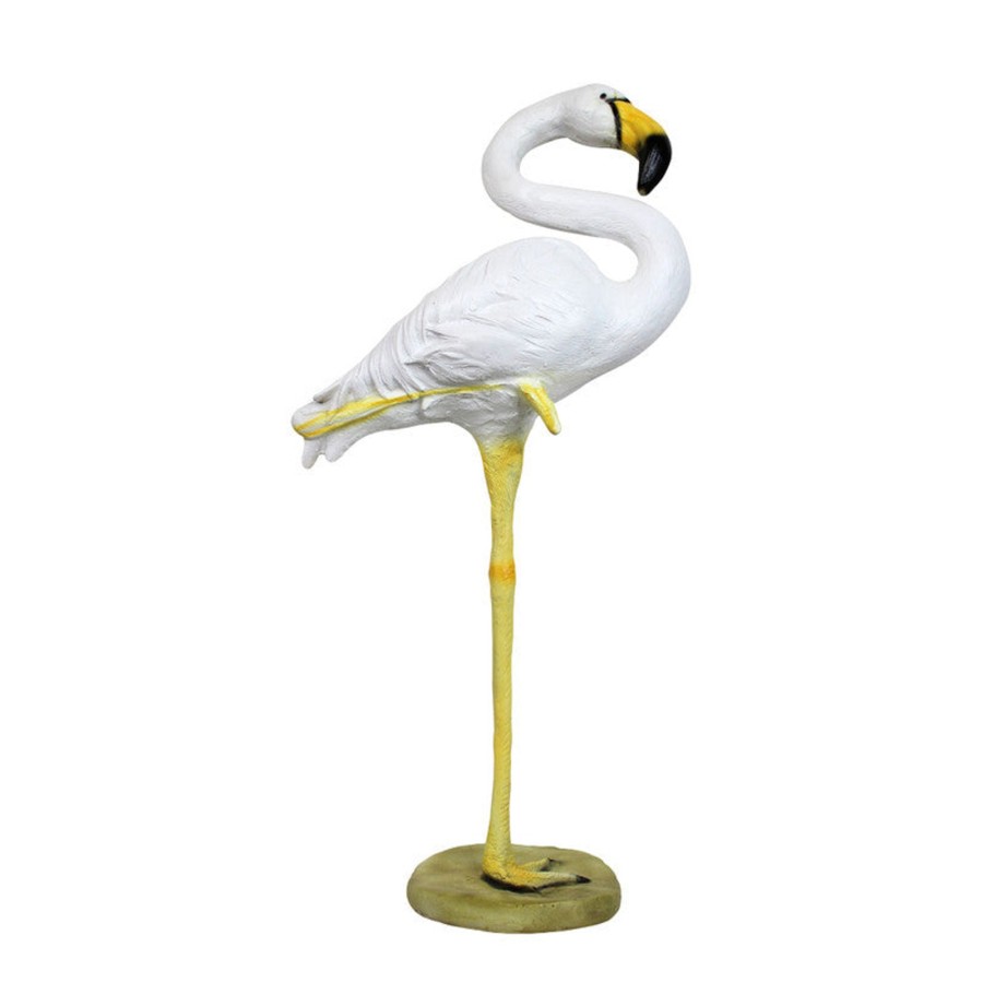 Garden Decor Wonderland Garden Statues | Flamingo Medium Statue For Garden Decoration (White)