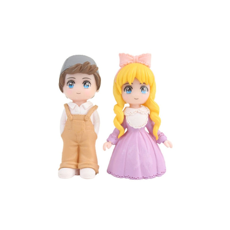 Miniature Fairy Garden Wonderland | Dangri Boy Couple-1( Miniature Toys , Cake Toppers , Small Figuine, Valentine Couple)