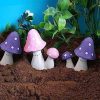 Miniature Fairy Garden Wonderland Garden Arts and Craft | (Set Of 4) Mushroom Miniature Garden Decorations Accessories