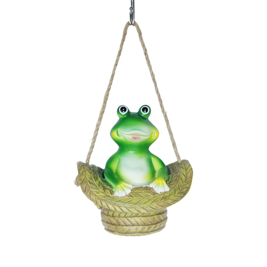 Garden Decor Wonderland Garden Statues | Imported Cute Frog In Hat To Hang For Garden Decoration