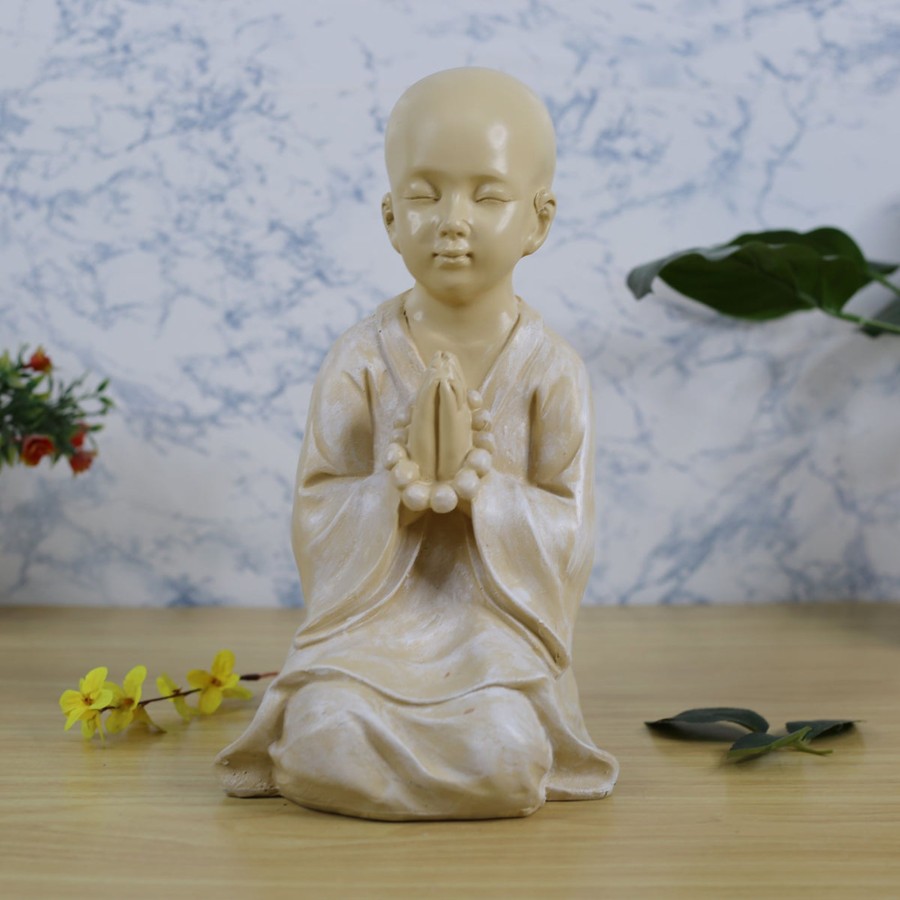 Garden Decor Wonderland Garden Statues | Wonderland Resin Mala Monk Resin Garden And Home Statue