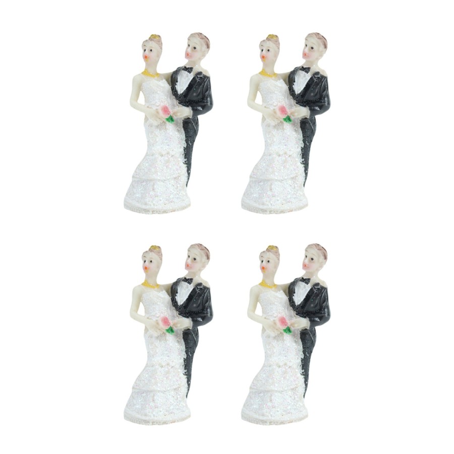 Miniature Fairy Garden Wonderland | Miniature Toys Set Of 4 Wedding Couple