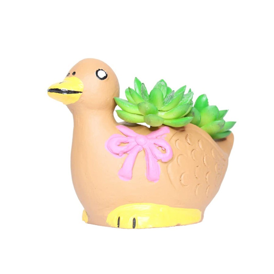 Garden Planters Wonderland | Terracotta Duck Pot For Small Plants & Succulents