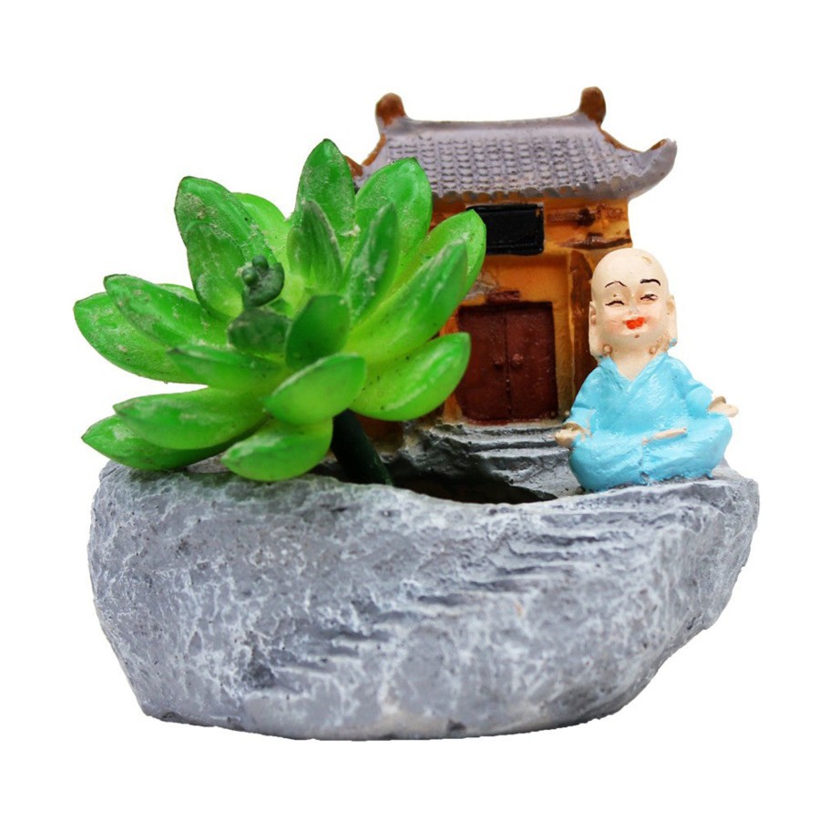 Garden Planters Wonderland | Monk With House Succulent Pot For Home Decoration