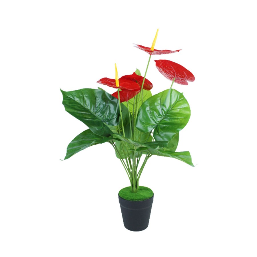 Artificial Turf Plants Wonderland | Artificial Anthurium Plant With Pot For Indoor And Outdoor Decoration