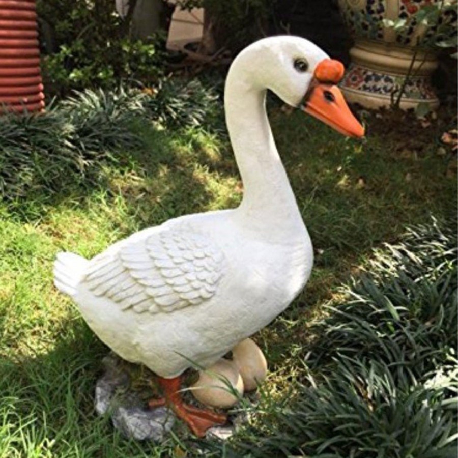 Garden Decor Wonderland Garden Statues | Duck Statue For Balcony And Garden Decoration (White)