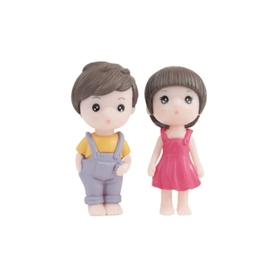 Miniature Fairy Garden Wonderland | Gallace Couple-1 ( Miniature Toys , Cake Toppers , Small Figuine, Valentine Couple)