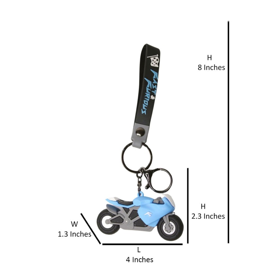 Gifts Wonderland | Wonderland Bike Keychain In Blue 2-In-1 Cartoon Style Keychain And Bag Charms Fun And Functional Accessories For Bags And Keys