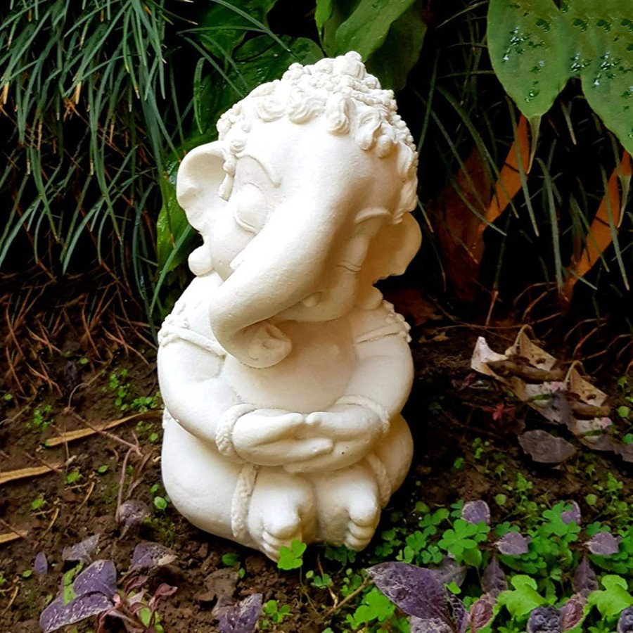 Garden Decor Wonderland Garden Arts and Craft Garden Statues | Bal Ganesh Statue For Home Decoration