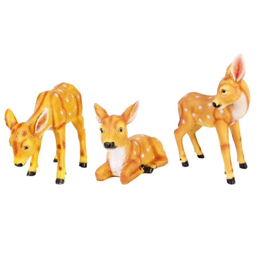 Garden Decor Wonderland Garden Statues | (Set Of 3) Deer For Balcony And Garden Decoration