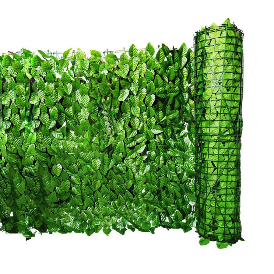 Artificial Turf Plants Wonderland | Artificial Flowers Privacy Fence Screen (Light Green, 1 Piece)