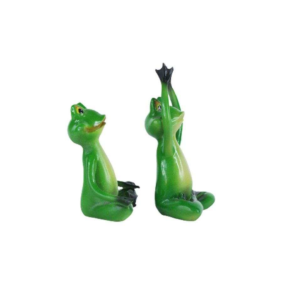 Garden Decor Wonderland Garden Statues | (Pack Of 2) 5.8 Inches Yoga Frog For Garden Or Home Decoration