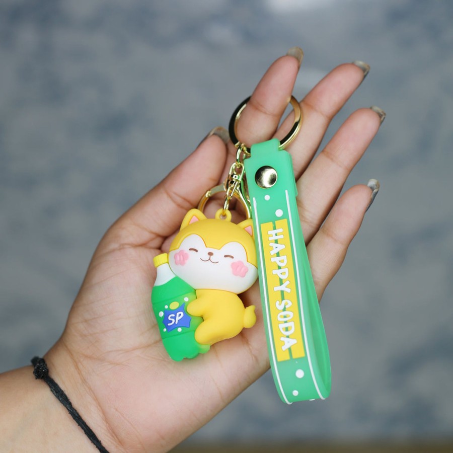 Gifts Wonderland Garden Arts and Craft | Happy Soda Keychain With Band