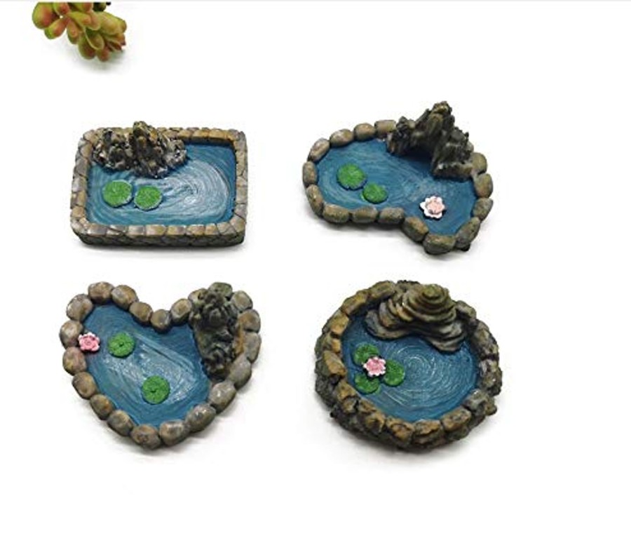 Miniature Fairy Garden Wonderland Garden Arts and Craft | Mixed Materials Fairy Garden Pond Miniature Toys