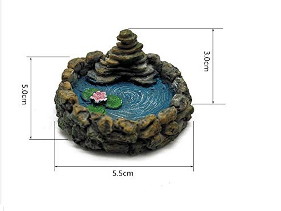 Miniature Fairy Garden Wonderland Garden Arts and Craft | Mixed Materials Fairy Garden Pond Miniature Toys