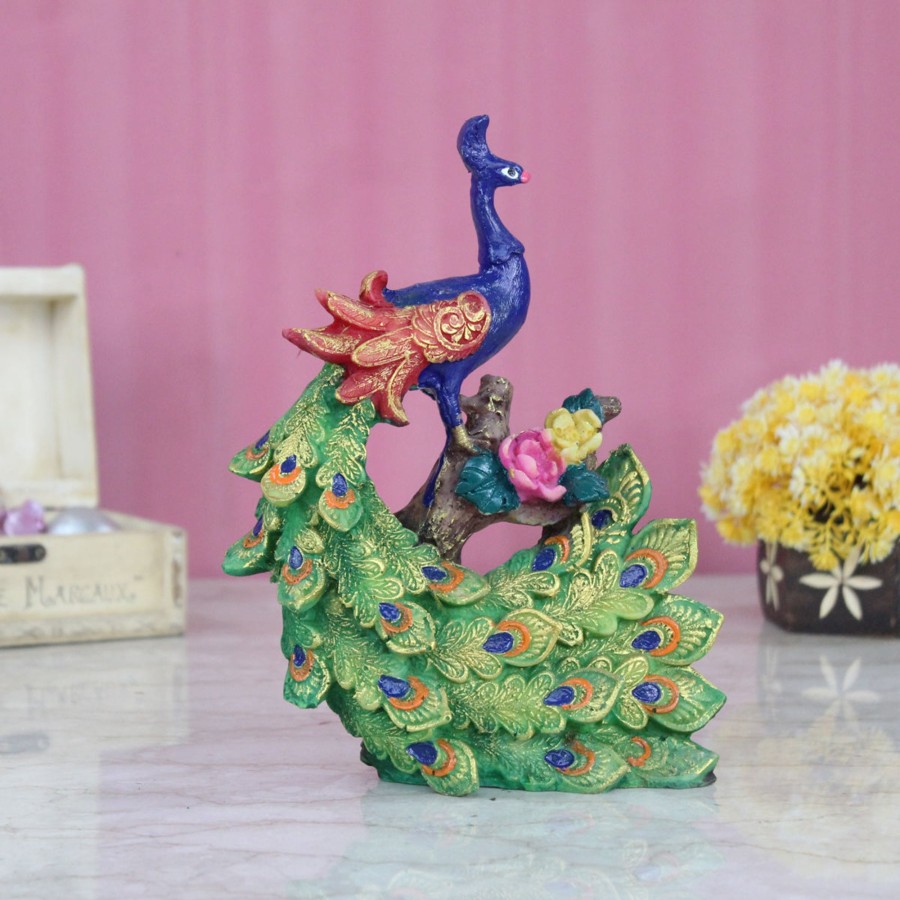 Garden Decor Wonderland Garden Statues | Wonderland Resin Beautifull Peacock Garden Decor