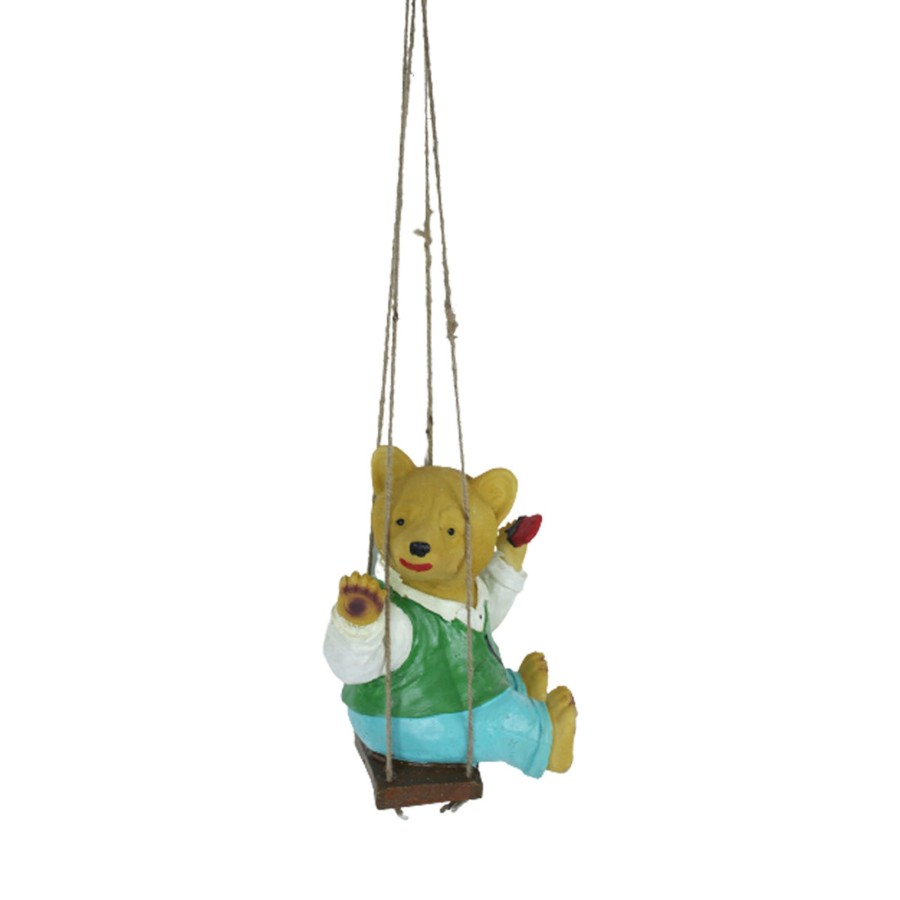 Garden Decor Wonderland Garden Statues | Swing Bear-1 (Light)