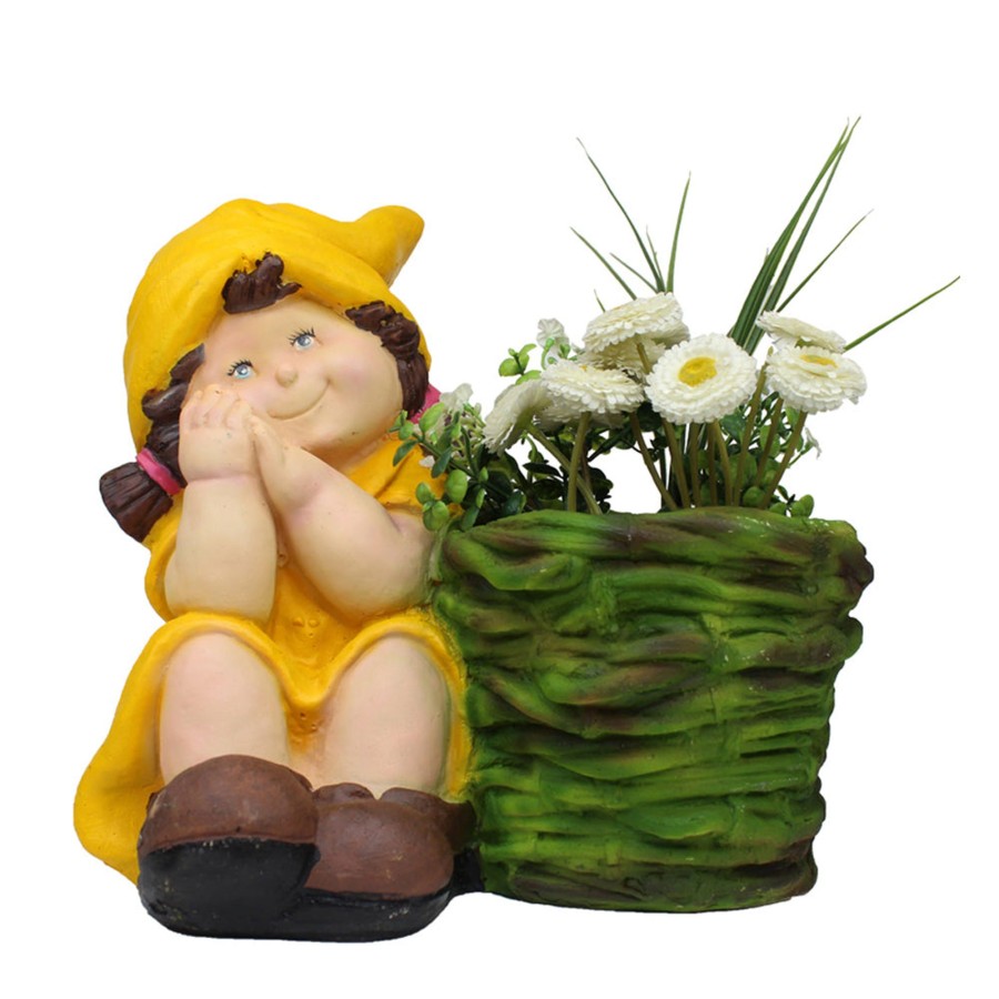 Garden Planters Wonderland | Girl With Pot Planter For Balcony And Garden Decoration