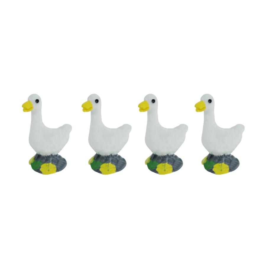 Miniature Fairy Garden Wonderland | Miniature Toys Set Of 4 Duck ( Miniature Garden Accessories For Tray Garden )