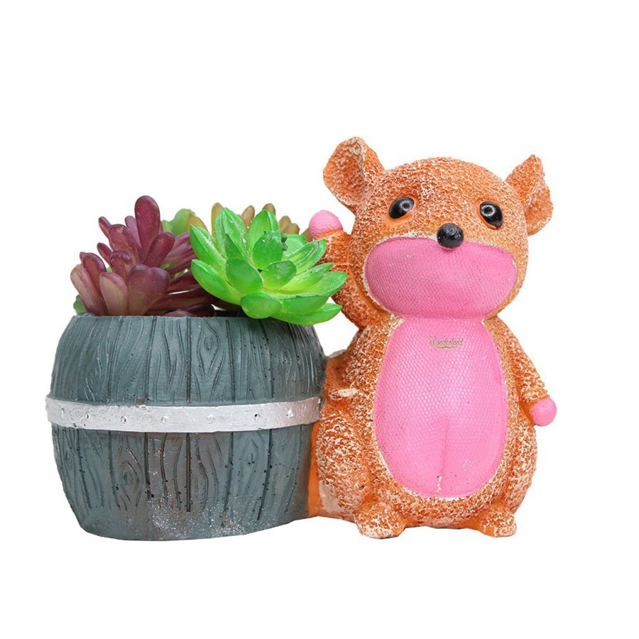 Garden Planters Wonderland | Mouse Succulent Pot For Home And Balcony Decoration (Brown)